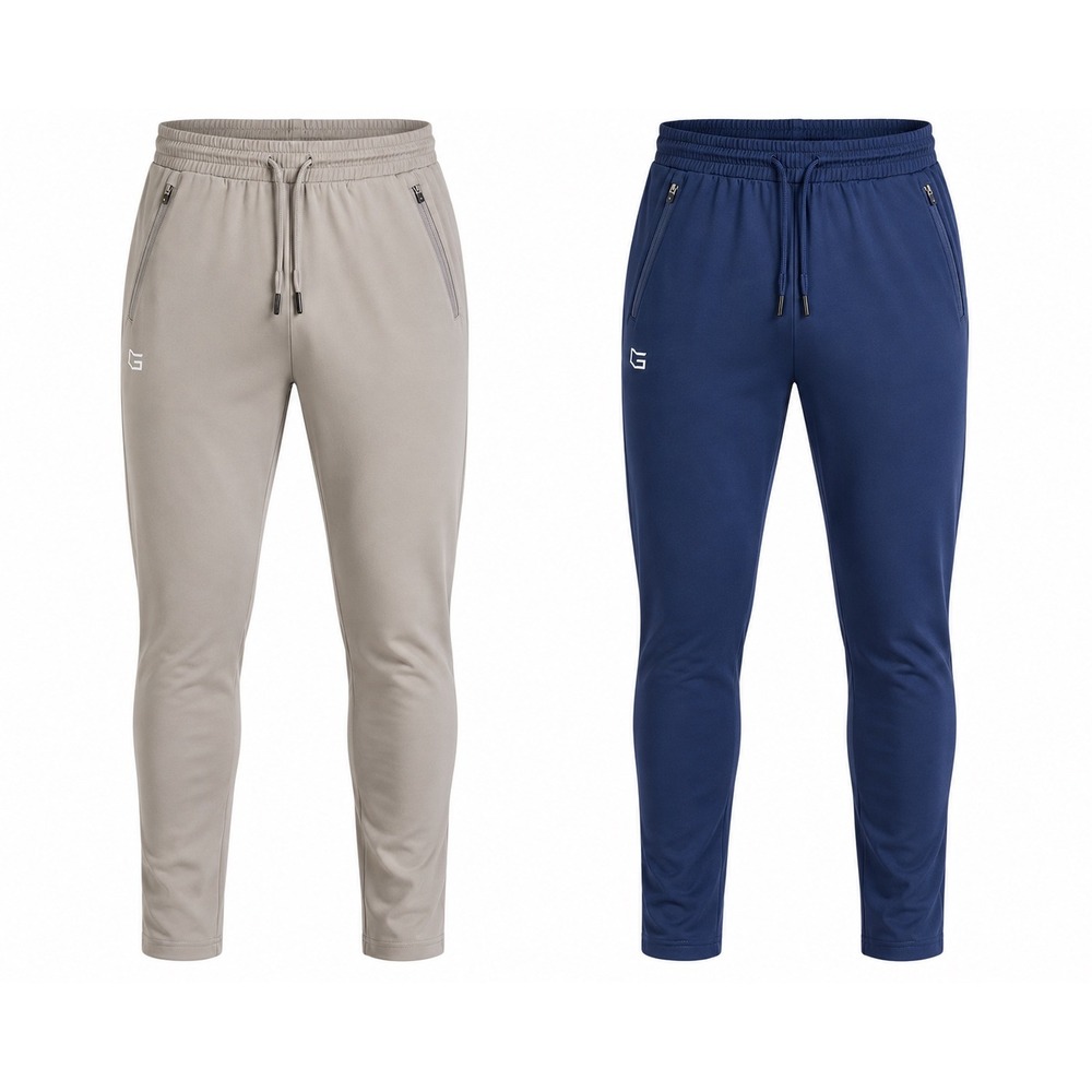 Gradual Jogger Pants Men Small Blue Beige Bundle Athletic Tapered Gym Sweatpants